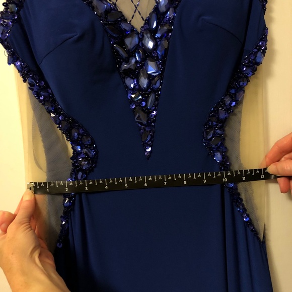 Royal Blue Sherri Hill Prom Dress - Picture 5 of 8